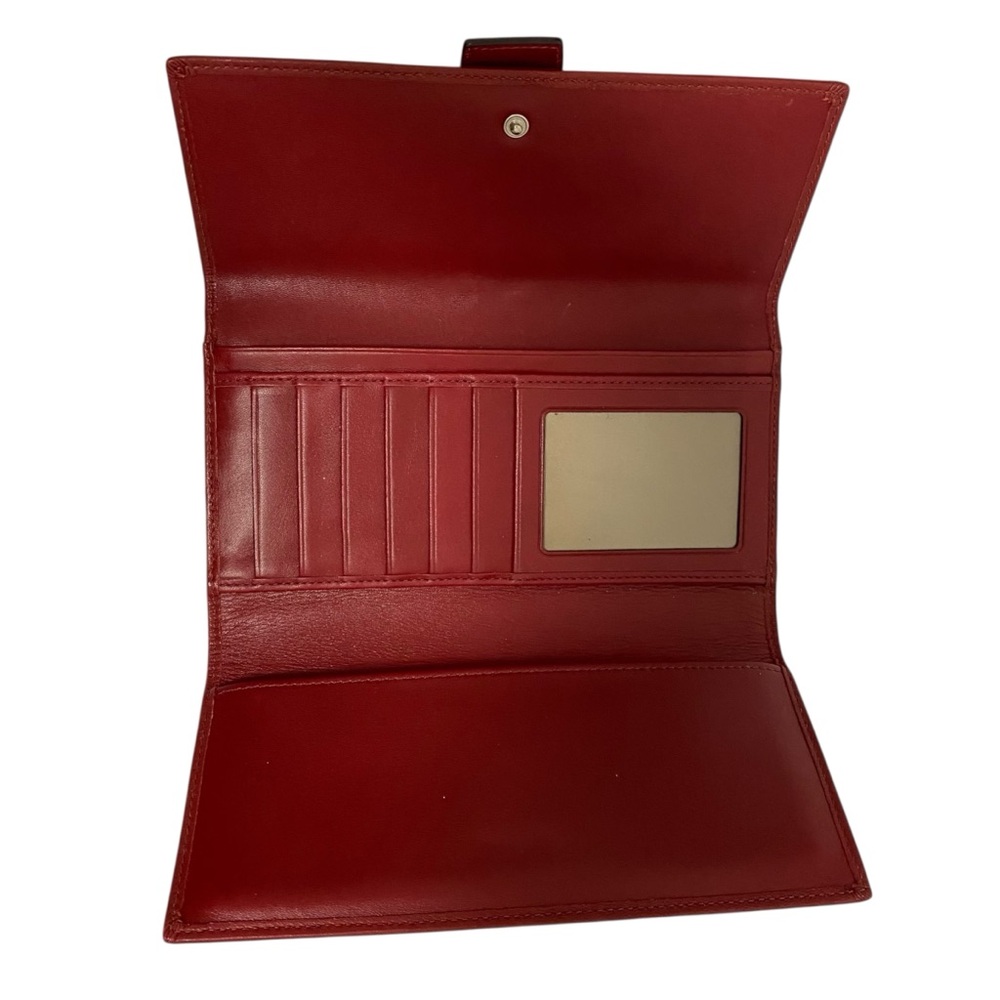 Coach Solid Red Leather Wallet - image 6